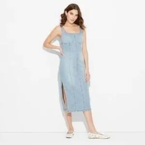 Blue Denim Maxi Dress